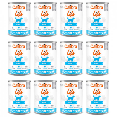 CALIBRA Dog Life Adult Kuře s rýží - mokré krmivo pro psy - 12x400g - Fotogalerie 1
