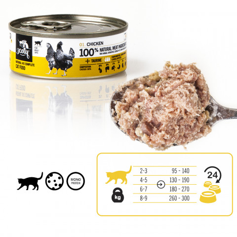 3COTY Chicken - mokré krmivo pro kočky - 12x80g - Fotogalerie 3