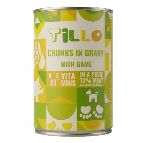 TILLO Chunks in gravy Game - vlhké krmivo pro psy - 415g - Fotogalerie 1