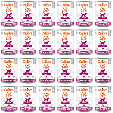 CALIBRA Dog Life Adult Divočák s brusinkami - mokré krmivo pro psy - 24x400g - Fotogalerie 1