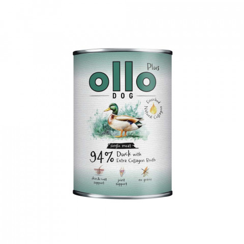 OLLO Plus Collagen Duck - vlhké krmivo pro psy - 400g - Fotogalerie 1