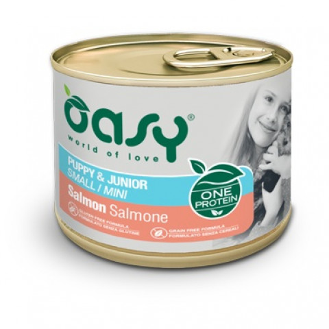 OASY One Protein Puppy & Junior Small/Mini Salmon - vlhké krmivo pro psy - 200g - Fotogalerie 1
