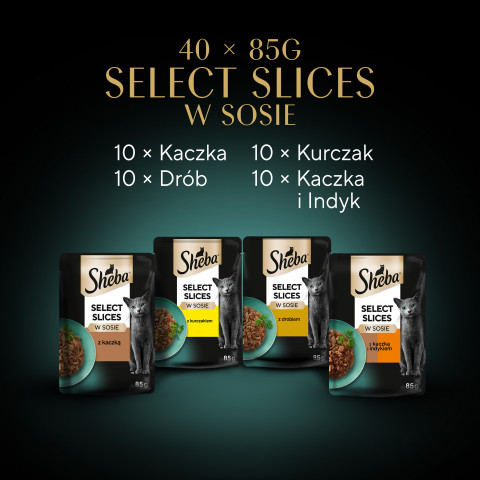 SHEBA Selection Select Slices Poultry Flavours - vlhké krmivo pro kočky - 40 x 85g - Fotogalerie 7
