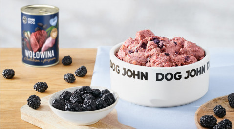 JOHN DOG Berry Line Puppy Beef with rabbit and blackberries - vlhké krmivo pro psy - 400g - Fotogalerie 2