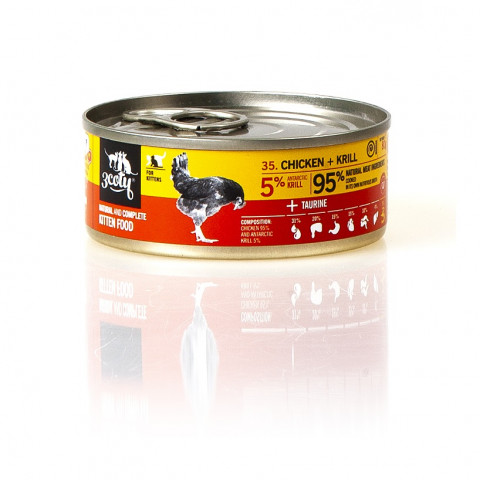 3COTY Chicken with krill For kittens - mokré krmivo pro kočky - 24x80g - Fotogalerie 11