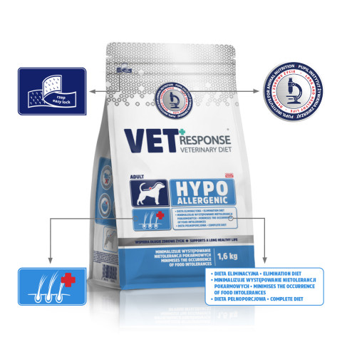 VET RESPONSE Hypoallergenic - suché krmivo pro psy - 1,6kg - Fotogalerie 4