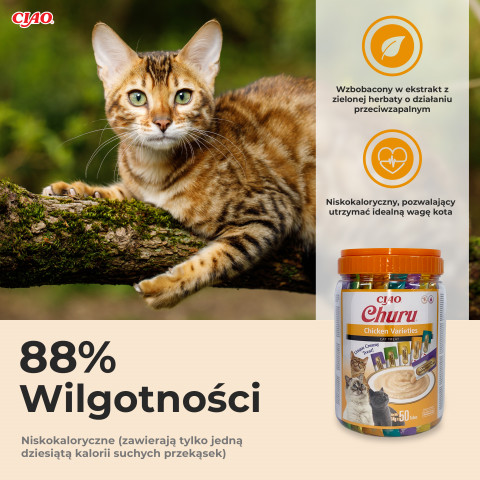 INABA Churu Varieties Chicken - pamlsek pro kočky - 50 x 14g - Fotogalerie 5
