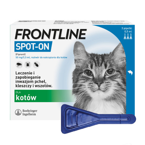 Frontline Spot-on kapky proti parazitům pro kočky, 3 x 0,5 ml - Fotogalerie 1