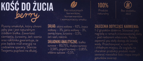 JOHN DOG Chewing bone Berry with cranberry - žvýkačka pro psy - 12 cm - Fotogalerie 3