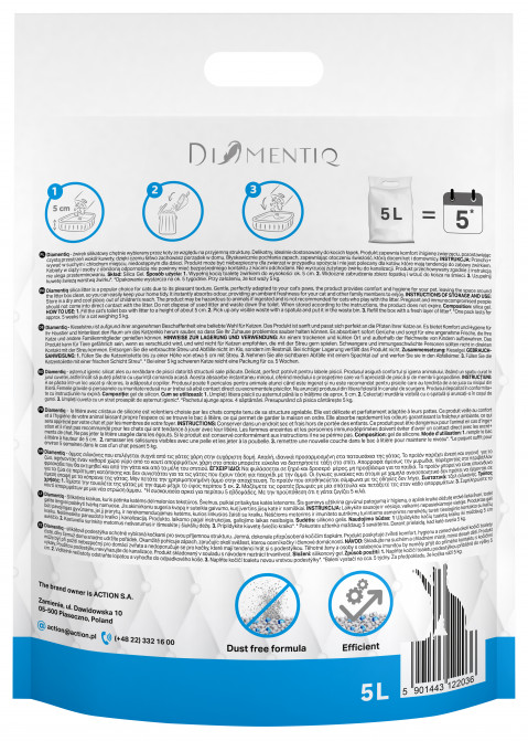 DIAMENTIQ Neutral – neutrální nehrudkující stelivo – 3×5 l - Fotogalerie 2