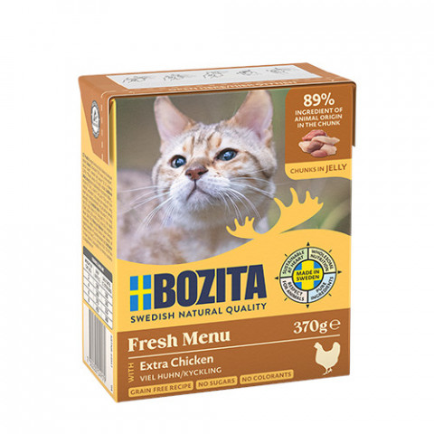 BOZITA Fresh Menu Chicken in jelly - mokré krmivo pro kočky - 370g - Fotogalerie 2