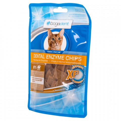 BOGAR Bogadent Dental enzyme chips Chicken - pamlsek pro kočky - 50g - Fotogalerie 1