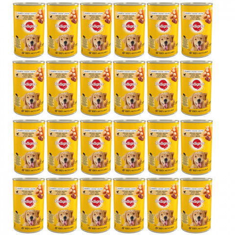 PEDIGREE Adult Kuře s mrkví ve želé – mokré krmivo pro psy – 24×400 g - Fotogalerie 1
