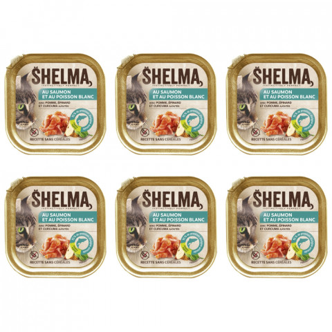 SHELMA Salmon and white fish pate - mokré krmivo pro kočky - 6x100g - Fotogalerie 1
