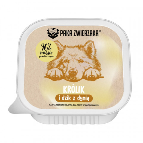 PAKA ZWIERZAKA Rabbit and boar with pumpkin - vlhké krmivo pro psy - 150g - Fotogalerie 1