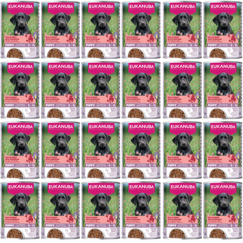 EUKANUBA Life Care Puppy Bohatá na hovězí a dýni - vlhké krmivo pro psy - 24x400g - Fotogalerie 1