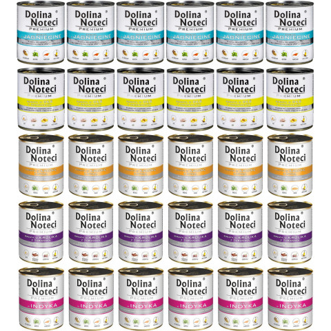 DOLINA NOTECI Premium MIX 5 příchutí – mokré krmivo pro psy – 30×800g - Fotogalerie 1