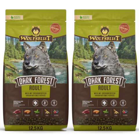WOLFSBLUT Dark Forest Venison with sweet potatoes - suché krmivo pro psy - 2x12,5kg - Fotogalerie 1