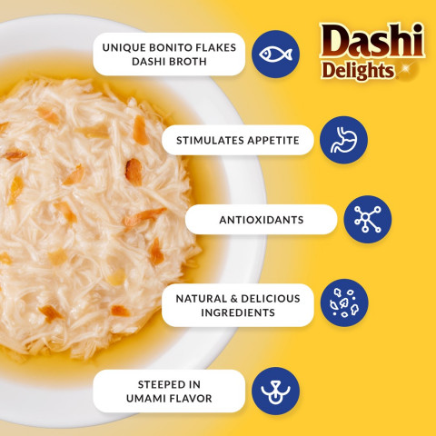INABA Dashi Delights kuře a tuňák ve vývaru - pochoutka pro kočky - 3x70 g + 1x70 g Zdarma! - Fotogalerie 4