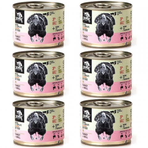 3COTY 18. Turkey with krill Coat support - mokré krmivo pro kočky - 6x180g - Fotogalerie 1