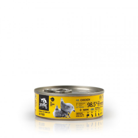 3COTY Chicken with spirulina Senior - mokré krmivo pro kočky - 24x80g - Fotogalerie 16