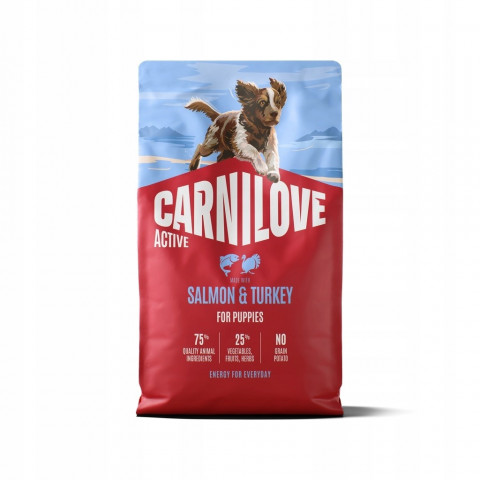 CARNILOVE Active Dog Puppies Salmon&turkey - suché krmivo pro psy - 4kg - Fotogalerie 1