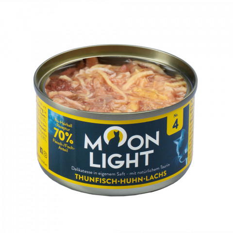 MOONLIGHT Dinner Nr 4 Tuna, chicken and salmon - mokré krmivo pro kočky - 80g - Fotogalerie 2