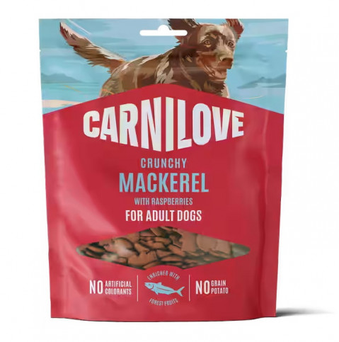 CARNILOVE Crunchy Mackerel with raspberries - pamlsek pro psa - 200g - Fotogalerie 1