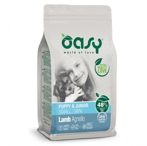 OASY One Animal Protein Puppy & Junior Small/Mini Lamb - suché krmivo pro psy - 2,5kg - Fotogalerie 1