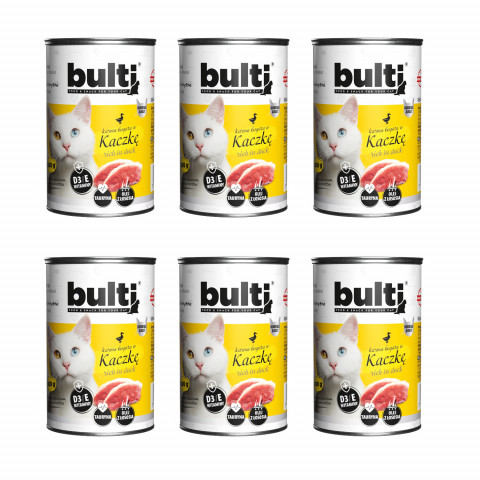 BULTI Rich in duck - mokré krmivo pro kočky - 6x400g - Fotogalerie 1