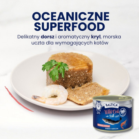 BALTICA Excellent Cod with krill - mokré krmivo pro kočky - 185g - Fotogalerie 2