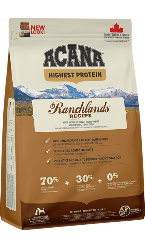ACANA Highest Protein Ranchlands Dog - suché krmivo pro psy - 2 kg - Fotogalerie 1