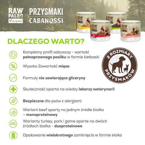 VETEXPERT Raw Paleo Cabanossi Game Mini - pamlsek pro psa - 100g - Fotogalerie 2