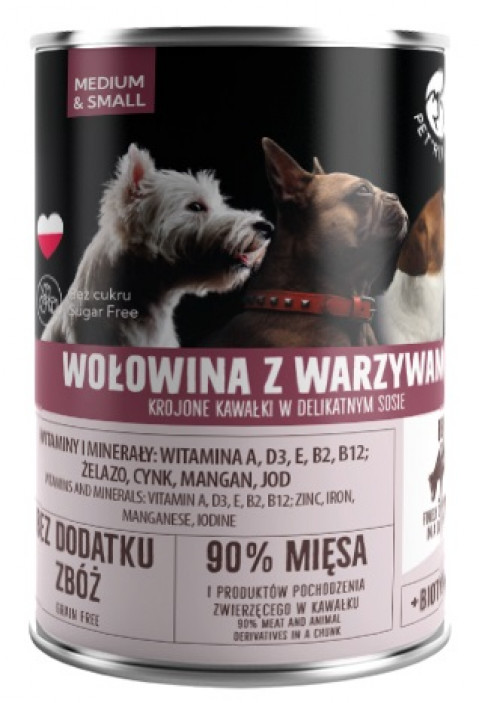 PET REPUBLIC Adult Medium & Small Beef with vegetables - mokré krmivo pro psy - 400g - Fotogalerie 1