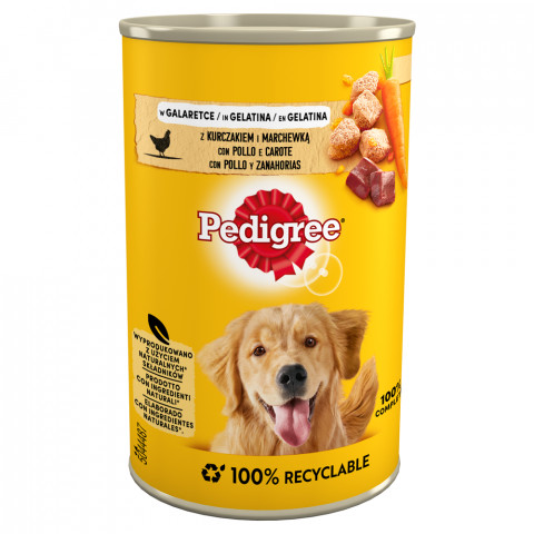 PEDIGREE Adult Kuře s mrkví ve želé – mokré krmivo pro psy – 24×400 g - Fotogalerie 4