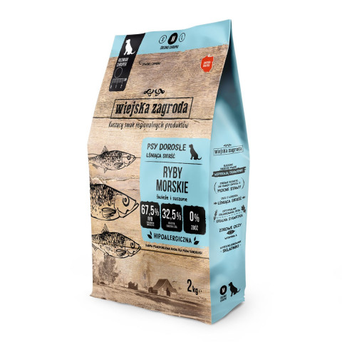 WIEJSKA ZAGRODA Marine Fish M - suché krmivo pro psy - 2kg - Fotogalerie 1