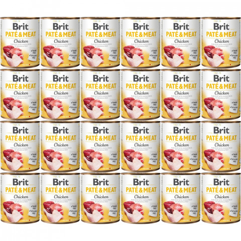 BRIT Paté & Meat Chicken - mokré krmivo pro psy - 24x800g - Fotogalerie 1