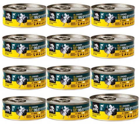 3COTY Chicken with spirulina - mokré krmivo pro kočky - 12x80g - Fotogalerie 1