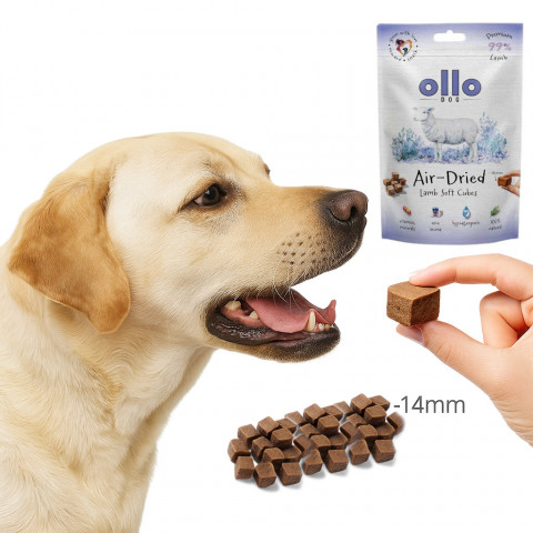 OLLO Air Dried Training Lamb Cubes - pamlsek pro psa - 80g - Fotogalerie 3