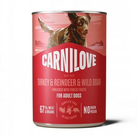 CARNILOVE Dog Turkey&Reindeer&Wild Boar - mokré krmivo pro psy - 400g - Fotogalerie 1