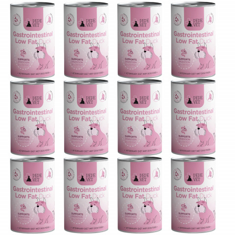 PAKA ZWIERZAKA Pepe Vet Gastrointestinal Low fat Mono Duck - vlhké krmivo pro psy - 12x400g - Fotogalerie 1