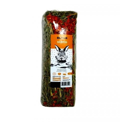 RECEK Meadow hay with carrot - seno pro hlodavce - 1kg - Fotogalerie 1