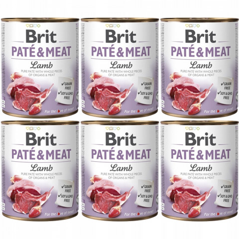 BRIT Paté & Meat Lamb mokré krmivo pro psy - 6x800g - Fotogalerie 1