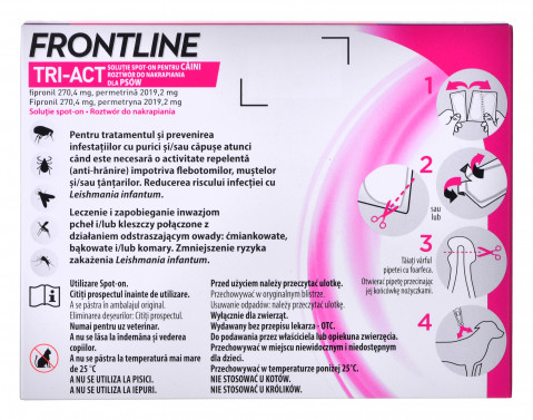 FRONTLINE Tri-act L 20-40 kg - Kapky proti parazitům pro psy - 3 x 4 ml - Fotogalerie 8