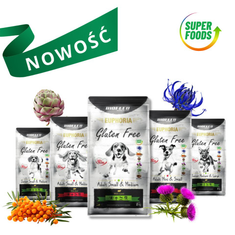 BIOFEED Euphoria Gluten Free Adult mini & small Beef - suché krmivo pro psy - 12kg - Fotogalerie 3