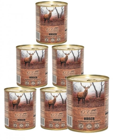 O'CANIS Jelen se pohankovou kaší - mokré krmivo pro psy - 6x800g - Fotogalerie 1