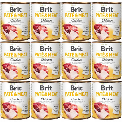 BRIT Paté & Meat Chicken - mokré krmivo pro psy - 12x800g - Fotogalerie 1