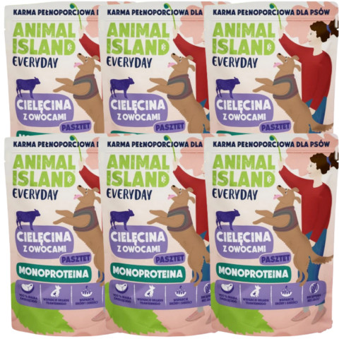 ANIMAL ISLAND Everyday Monoprotein Veal - mokré krmivo pro psy - 6x300g - Fotogalerie 1