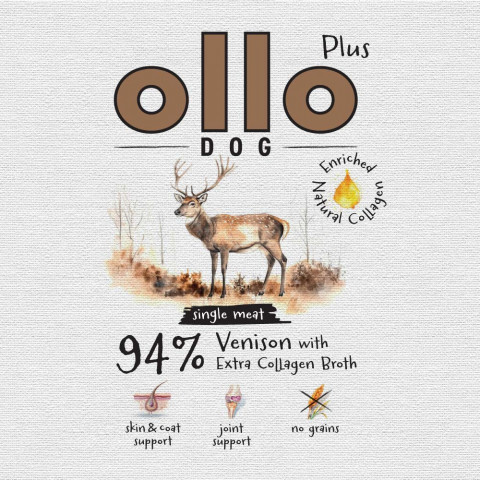 OLLO Plus Collagen Mono Deer - vlhké krmivo pro psy - 800g - Fotogalerie 2