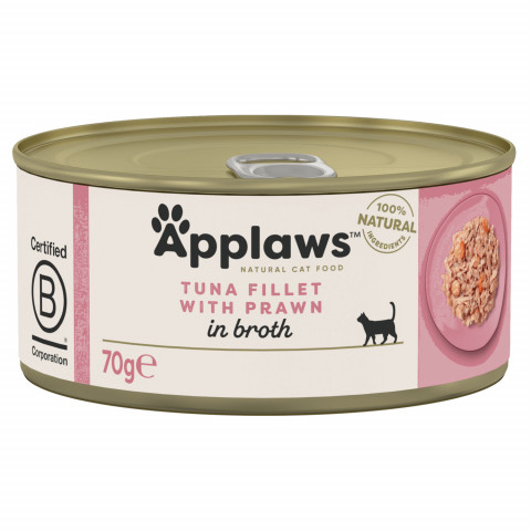 APPLAWS Tuna Fillet with Prawn in Broth - mokré krmivo pro kočky - 6x70g - Fotogalerie 4